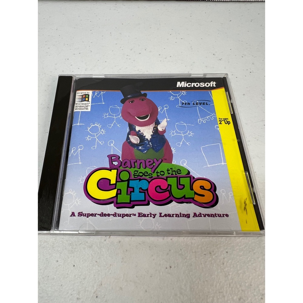Barney Goes to the Circus PC CD-ROM Microsoft 7th Level Windows 95 98 Vintage